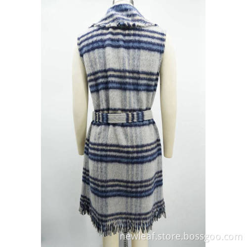 100% Polyester Tweeds 425G Ladies Waistcoat